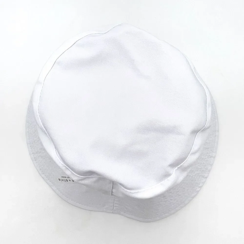 NWT Alice + Olivia x FabFitFun Reversible Bucket Hat Black & White Daisy Print